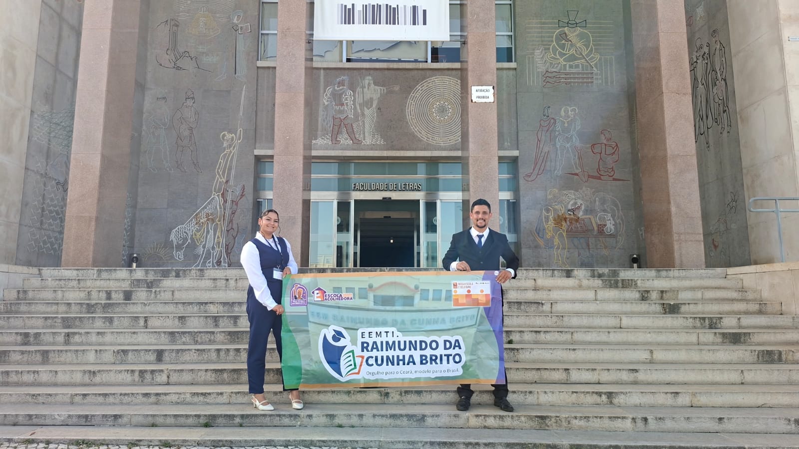 Escola da rede estadual do Ceará representa o Brasil em conferência internacional na Universidade de Lisboa